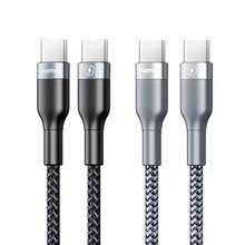 Remax Join Us   New RC-010 1m Type-C to Type-C 3A Fast Charging Braided Wiring Data Cable for smartphones